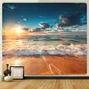 Arazzi Decorazione della casa con alba al mare, arazzo artistico, decorazione bohémien, decorazione da parete con scena