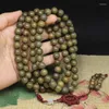 Strand Natural American Green Sandalwood Small Hole Buddha Beads Bracelet For Men And Women A Long Time