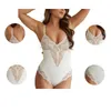 Femmes Shapers GUUDIA Sexy Lace V Neck Spaghetti Strap Bodys Snap Open Crotch Light Control Body Suit Sexy Jumpsuit Daily Wearing Underwear 230707