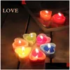 Kerzen Valentinstag-Herzkerze, romantisch duftend, zarter Ausdruck, Teewachs, Valentinstag-Dekoration T9I00993 Drop Del Dhiti
