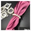 Napkin Rings 300Pcs/Lot White Pearls Wedding Buckle For Reception Party Table Decorations Supplies I121 Drop Delivery Home Garden Ki Dhmok