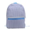 Evening Bags Striped Seersucker Backpack Children Cute Monogrammed Toddler School Kids Preschool Book Bag Large Capacity Baby Diaper 230707