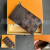 M30271 coin Card Holders Wallets Purse Genuine Leather Credit card 4 card slots Luxurys Designers Women Men CardHolder brown flower Zipper Key Purses passport cover