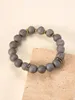 Strand Vietnamien Fait Main Bracelets Gris Agate Givré Artistique Et Rétro Hommes Femmes