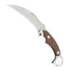 Griffe Karambit Cold Steel Couteau à lame fixe Couteaux de poche tactiques de survie DC53 Lame Manche en lin Camping en plein air Couteaux de chasse BM42 533 615 615BK Outils