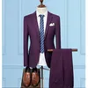 Garnitury męskie (spodnie marynarskie) męskie kostiumy solidna formalna praca smoking biznesowy męski 2 szt. Casual Terno garnitur weselny Slim Fit S-3XL