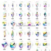 Tırnak Sanat Süslemeleri Parlak Kristal Rhinestones Çiviler için AB Colorf 3D Düz Back Cam Gems Takı Glitter DIY 30 Tasarımlar Dalgalanma dhlta