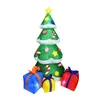 La decorazione del patio di Natale illumina la confezione regalo gonfiabile dell'albero di Natale Bastoncino di zucchero natalizio