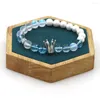 Strand Roestvrij Staal Sparta Crown Charm Armbanden Natuurlijke Tijgeroog Blauwe Steen Parels Paar Kraal Voor Liefhebbers Sieraden Geschenken