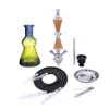 21.6inches Hookah Set Verre métal Style de luxe léger Verre Shisha Beaker Fumer Nouveau sur le marché chicha Cigarette Filtre Arabian Oil Rigs Designer