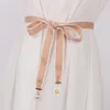 Belts 160cm Fashion Cloth Belt With Dress Cinched Waistband Strap Slender Ribbon Floral Pearl Waist Rope Sweater Skirt Decoration