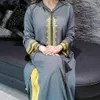 Sottile estate caftano donne musulmane abito lungo Islam stampato Dubai Abaya Turchia Vintage Office Lady Femme Vestiods 2022 Maxi abiti295b