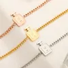 Cute Perfume Bottle Pendant Necklace Women Special Letter Chain Necklaces for Gift Party 3 Colors