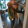 Suits Maomaokong Winter Clothes Women Natural Fur Coat Real Raccoon Fur Collar Parkas Remove Faux Fur Lining Warm Thick Short Jacket