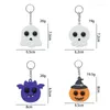 Schlüsselanhänger PVC Halloween Unzip Schlüsselbund Dekompression Ratte Pionier Finger Blase Kürbis Fledermaus Tasche Anhänger