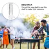 Barbecue Grills Brochettes Griller Brochette Stand Kabob En Acier Inoxydable Kebab Rack Bâtons De Bbq Grill En Métal Suspendu Barbecue Support Vertical Cintre dsfrw230706