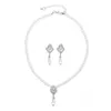 Nieuwe Parel kralen Ketting Pak voor vrouwen Licht Luxe Kleine en Veelzijdige Trui Ketting Bone Legering vrouwen mode-sieraden set 230628