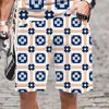 Shorts för män Beach Street Fashion Retro Lattice Collection 3D-printad Summer Sportcasual