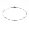 Bracelets de Cheville Femme Femmes Pied Chaîne Espace Balle 1.2mm Mince Rolo Câble En Acier Inoxydable 20-25cm Cheville Bijoux