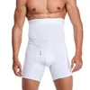 Modeladores de corpo masculinos cintura alta barriga controle shaper shorts respirável malha perna compressão emagrecimento shapewear bulifting calças M-4XL