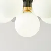 Hanglampen Modern Wit Grijs Glas Lichten Koper Ronde Vorm G9 Lamp Voor Salon Eetkamer Slaapkamer Messing Hanglamp
