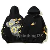 Mannen en vrouwen Travis foam letter print spaceshipone Kirin arm hoodie kaneyees designer personality 23ss