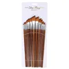 Painting Pens 13pcsset Wooden Nylon acrylic Artist Oblique Head Paint Brushes for Acrylic Watercolor Oil Supplies Art Craft Kit 230706