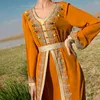 Etniska kläder Arabisk afton Kaftan Lång Klänning Handsydd Strass Muslimsk Mode Kaftan Klänningar För Kvinnor Abaya Dubai 2023 Marockansk