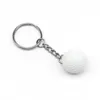 Porte-clés 24 pièces en forme de boule porte-clés créatif décoration de bague unique petit cadeau pour hommes femmes (blanc)