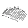 13st Metal Auto Trim Removal Tool Kit, No-Scratch Fastener Remover Pry Tool Interior Door Panel Clip Fastener Borttagning för bilfordon Dash Audio Installer HM-1398A