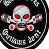 GOD Forgives Outlaw Don't Motorcycle bestickter Aufnäher Biker-Aufnäher zum Aufbügeln für Jacke, Weste, Fahrer, Stickerei-Aufnäher F273E