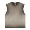 Męskie podkoszulki w trudnej sytuacji Gradient bez rękawów T-shirt dla mężczyzn Streetwear Tank Top Gym Hombre letnia luźna kamizelka Drop 230706