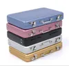 Vintage Mini Aluminum Briefcase Suitcase Business Name Credit Card Holder Case Code box style business card case JL1500