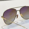 Vintage Gold Metal Pilot Sunglasses Brown Gradient Lens Men Summer Sunnies gafas de sol Sonnenbrille UV400 Eye Wear with Box