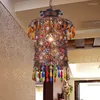 Hanglampen Turks Bohemen Mediterraans Restaurant Slaapkamer Lamp Retro Veelkleurig Brons Smeedijzer A229 Lustre Pendente