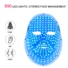 Ansiktsvårdsenheter Uppladdningsbar LED-mask P on Therapy Skönhet Hudinstrument för föryngring Rynkor Acneborttagning Whitening 230706