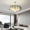 Hanglampen Modern Wit Grijs Glas Lichten Koper Ronde Vorm G9 Lamp Voor Salon Eetkamer Slaapkamer Messing Hanglamp