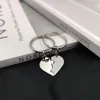 Leathercraft Personalized Heart Puzzle Keychain Custom Name Keyring Gift till pojkvän Girl Girl Par Love Mom Llavero Personalizado