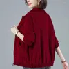 Frauen Jacken Übergroße Cord Jacke Kurze Top 2023 Frühling Herbst Lose Weibliche Grundlegende Mantel Feste Beiläufige Frau Zipper Outwear