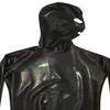 Collant erótico Gay Men Sexy Fetish Latex Nightclub Catsuit PVC Costumes Prisioner Cosplay Body Suit Black Leather jumpsuit2164