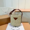 NOVAS Bolsas femininas de palha Bolsas de compras de tricô Bolsas de compras de alta capacidade Bolsas estilo praia boêmia Bolsas casuais Bolsas de ombro transversal