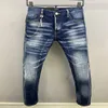 DSQ PHANTOM TURTLE Men's Jeans Mens Luxury Designer Jeans Skinny Ripped Cool Guy Causal Hole Denim Fashion Brand Fit Jeans Me330o