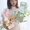 Emballage cadeau 5PC boîte à fleurs tenue dans la main sac d'emballage matériel saint valentin anniversaire petite amie de la mère