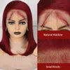 99j Burgundy Short Straight Bob Human Hair Wigs Brazil Bob Wig Lace Front Human Hair Wigs Pre Plucked Wigs Remy Hair