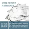 Kroppsskulptering av bantning 3 Different storlek Anti Freezing Membrane Antifreseze Membran Pad Slim Freeze For Cryoterapy Cold Cooling Frozen MA199