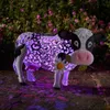 Dekoracje ogrodowe LED Solar Light Daisy Cow Stos Słoneczny Ozdoba Ozdoba Ozdobna Rzeźba Rzeźbia Rzeźba LED LED Statua Wodoodporna dekoracje ogrodowe x0707