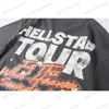 Men's T-Shirts Hellstar T-Shirt Side Face Printed Pure Cotton Round Neck For Men And Women Washing Short T T230707