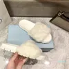 fur slippers open toe