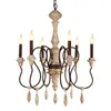 Chandeliers Rustic Iron Chandelier 6 Candle Lights Classic American Beautiful Hanging In Shopping Mall Stair Dining Room