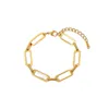 Strand Paslanmaz Çelik PVD 18K Gold Kaplama Karar Popsalı Kadın Mücevherleri için Bağlı Bilezik Toptan Modaya